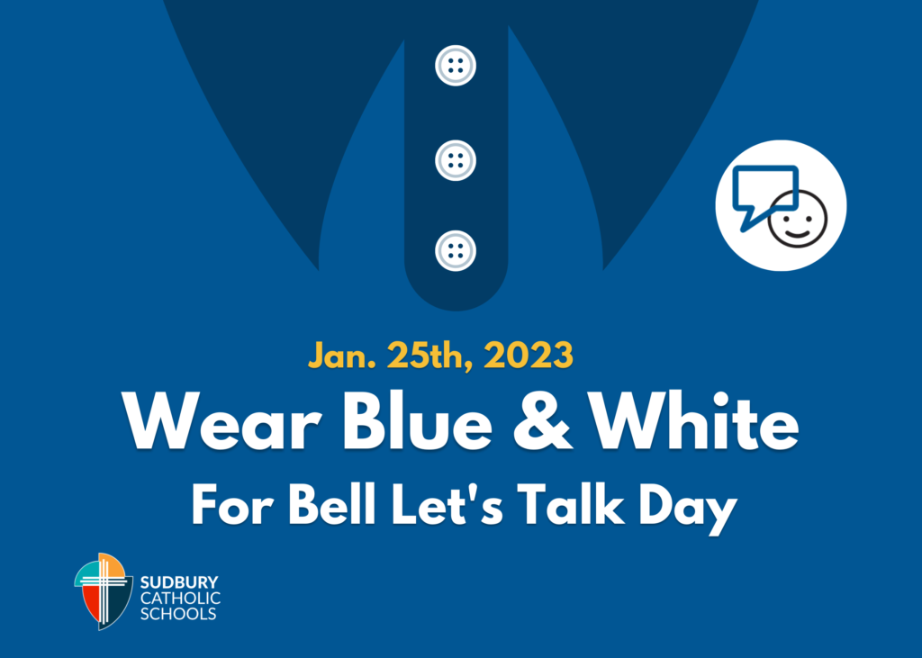 Wearing Blue & White for Bell Let’s Talk Day 2023